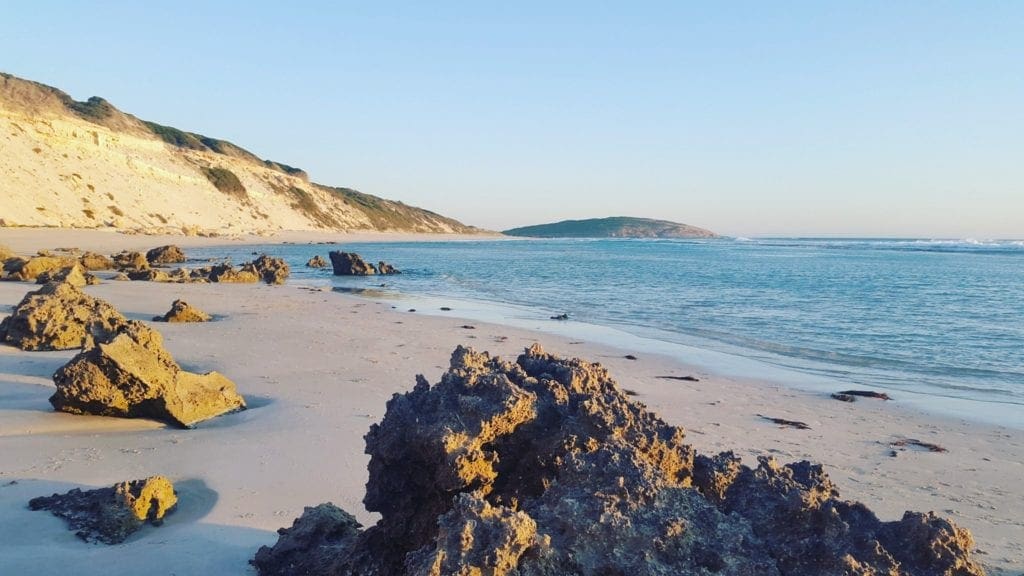 Beach on road trip around South Australia