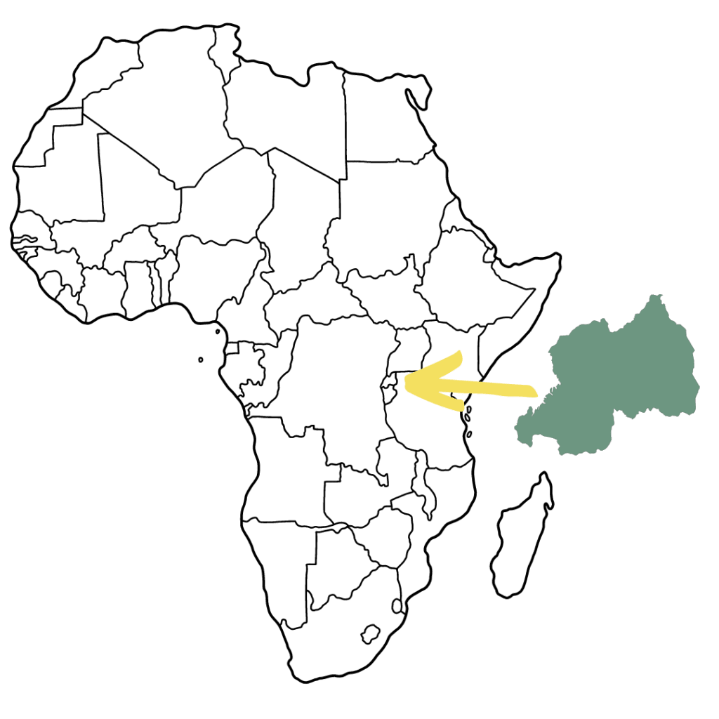 Africa Rwanda map